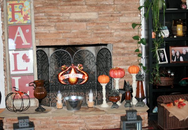 Fall Hearth Decorations